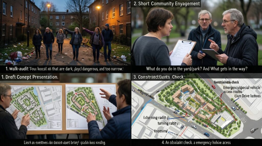 Городская среда: благоустройство дворов и парков, общественные обсуждения, конфликтные точки - иллюстрация