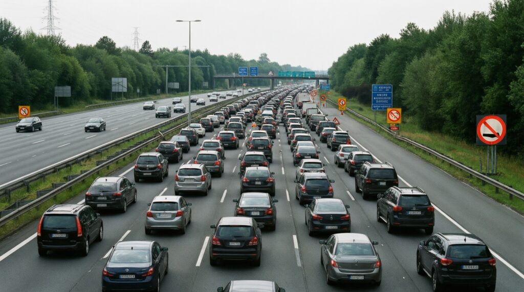 Ситуация на дорогах: пробки, ДТП, перекрытия и ремонт трасс в двух регионах - иллюстрация