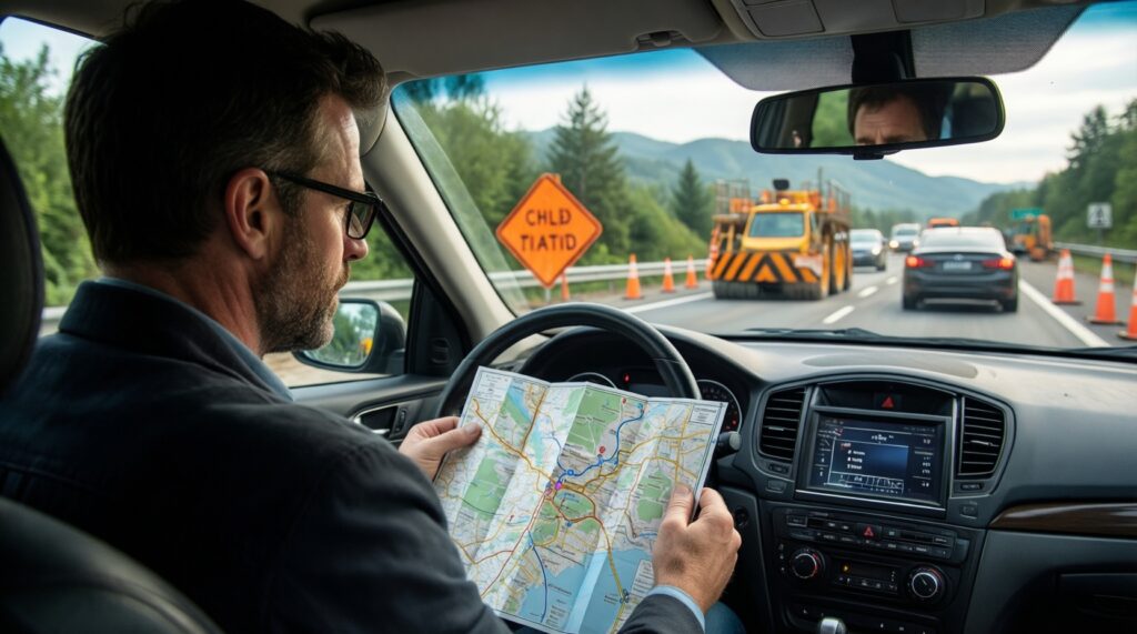 Ситуация на дорогах сегодня: пробки, перекрытия, ДТП и ремонтные работы в двух регионах - иллюстрация