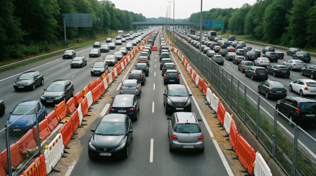 Ситуация на дорогах: пробки, ДТП, ремонты, перекрытия, погодные риски - иллюстрация