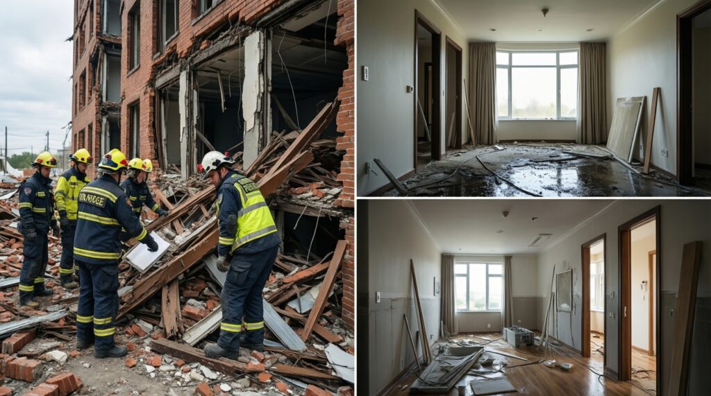 Репортаж с места: как проходит восстановление после ЧП в одном из районов (формат 