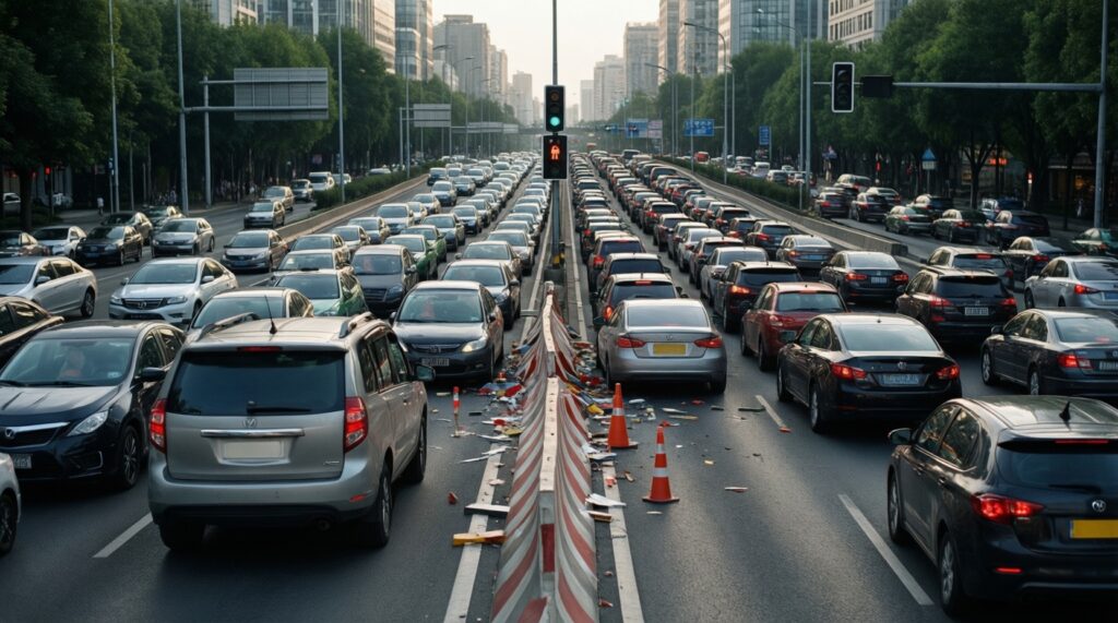 - Ситуация на дорогах сегодня: пробки, ДТП, перекрытия и ремонтные работы в двух регионах - иллюстрация